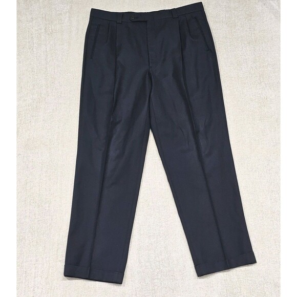 Other - Filo A'Mano by‎ Tom James Custom Tailored Black 100% Wool Trousers 38x32